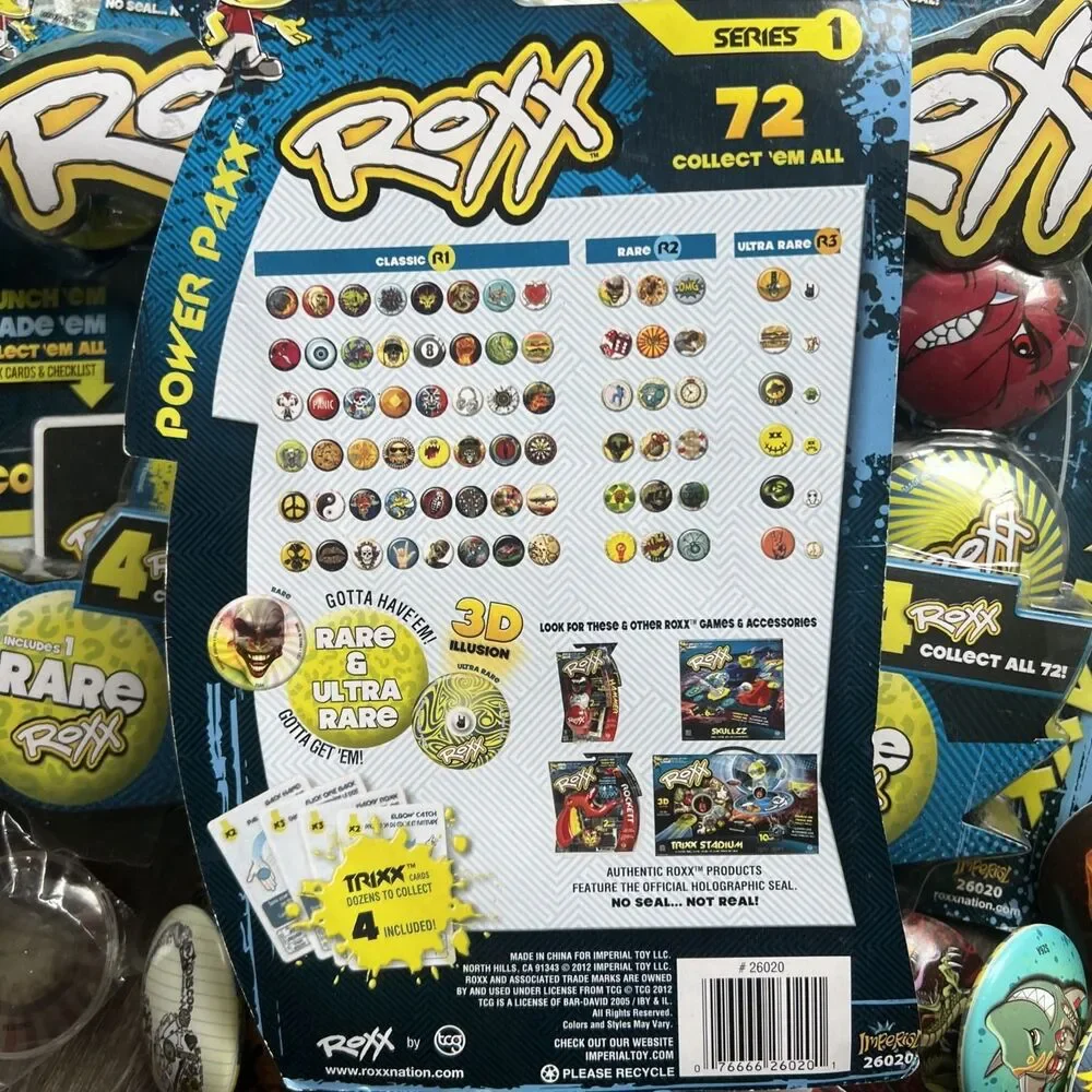 5 ROXX POWER PAXX 4 ROXX INCLUDING 1 RARE IN EACH PACK plus 44 extra and cards